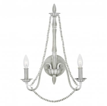 FE-MARYVILLE2 Maryville 2 Light Wall Light in a Washed Grey Finish