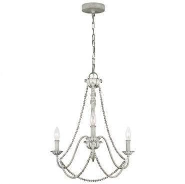 FE-MARYVILLE3 Maryville 3 Light Chandelier in a Washed Grey Finish