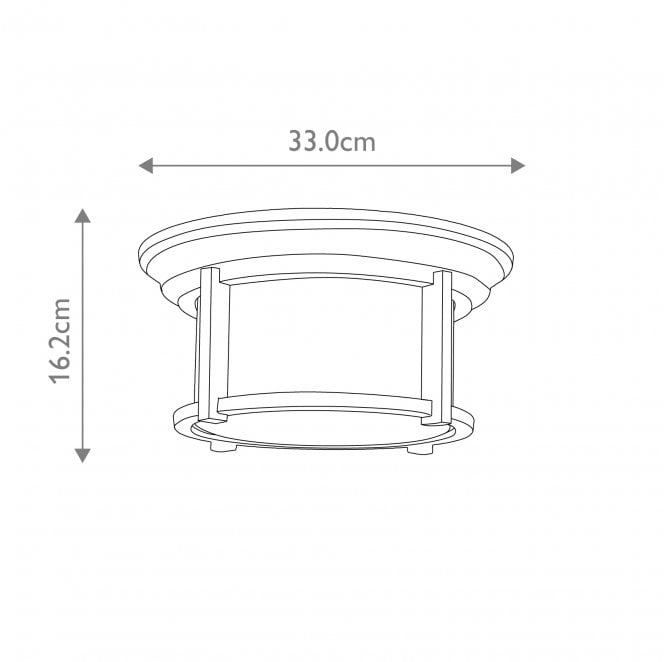 Feiss FE-MERRILL-F-BLK Merrill Outdoor IP44 2 Light Flush Light in a Black Finish