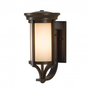 FE-MERRILL1-S Merrill Outdoor IP44 1 Light Small Wall Lantern in a Heritage Bronze Finish