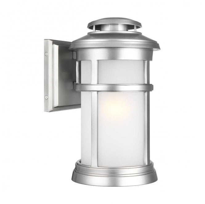 Feiss FE-NEWPORT-M-PBS Newport Outdoor IP44 1 Light Wall Lantern in a Painted Brushed Steel Finish