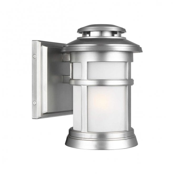 Feiss FE-NEWPORT-S-PBS Newport Outdoor IP44 1 Light Wall Lantern in a Painted Brushed Steel Finish