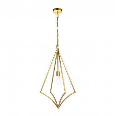 FE-NICO-P-L-BB Nico 1 Light Large Pendant in a Burnished Brass Finish