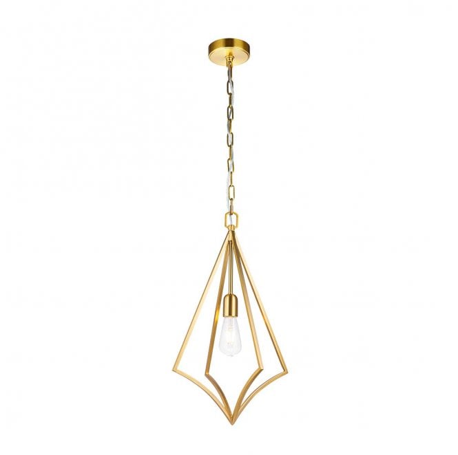 Feiss FE-NICO-P-M-BB Nico 1 Light Medium Pendant in a Burnished Brass Finish