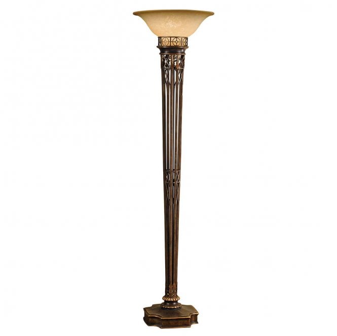 Feiss FE-OPERA-TCH Opera 1 Light Torchiere in a Firenze Gold Finish