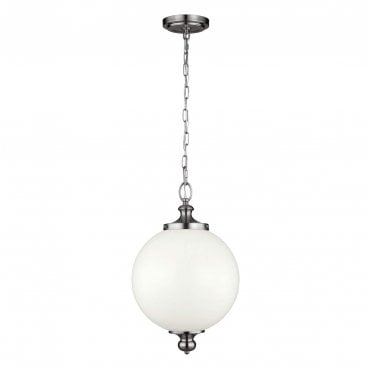 FE-PARKMAN-PL-PN Parkman 1 Light Large Pendant in a Polished Nickel Finish