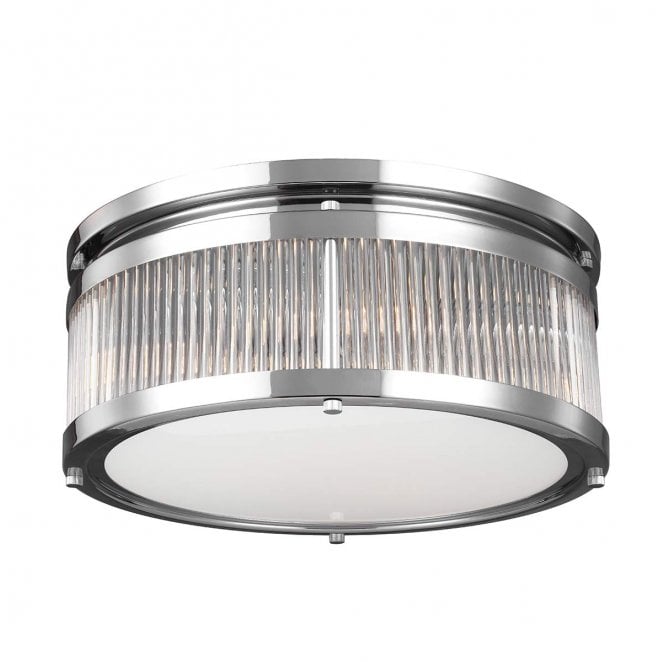Feiss FE-PAULSON-F-M Paulson IP44 3 Light Flush Light in a Chrome Finish