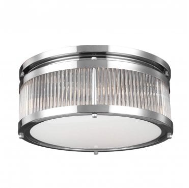 FE-PAULSON-F-M Paulson IP44 3 Light Flush Light in a Chrome Finish