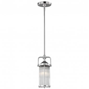 FE-PAULSON-MP Paulson IP44 1 Light Mini Pendant in a Chrome Finish