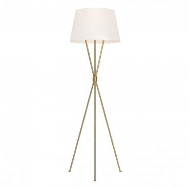 FE-PENNY-FL-BB Penny 1 Light Floor Lamp in a Burnished Brass Finish