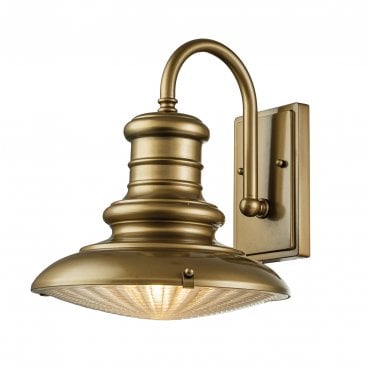FE-REDDING2-M-PDB Redding Station Outdoor IP44 1 Light Medium Wall Lantern in a Painted Distressed Bronze Finish