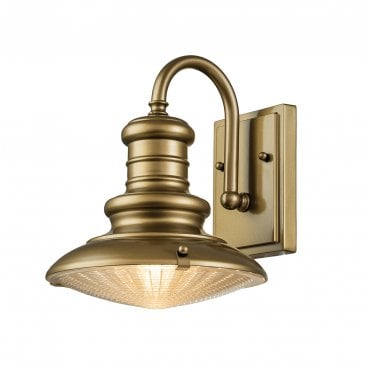 FE-REDDING2-S-PDB Redding Station Outdoor IP44 1 Light Small Wall Lantern in a Painted Distressed Bronze Finish