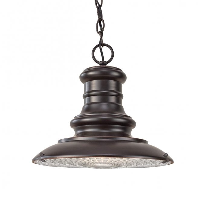 Feiss FE-REDDING8-M-RB Redding Station Outdoor IP44 1 Light Medium Chain Lantern in a Restoration Bronze Finish
