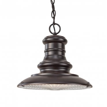 FE-REDDING8-M-RB Redding Station Outdoor IP44 1 Light Medium Chain Lantern in a Restoration Bronze Finish