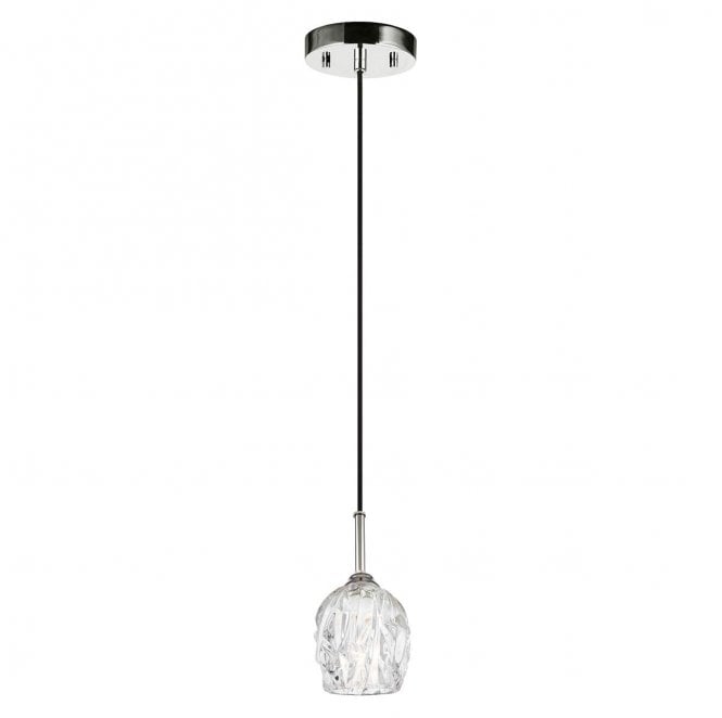 Feiss FE-RUBIN-MP Rubin 1 Light Mini Pendant in a Polished Nickel Finish