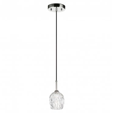 FE-RUBIN-MP Rubin 1 Light Mini Pendant in a Polished Nickel Finish