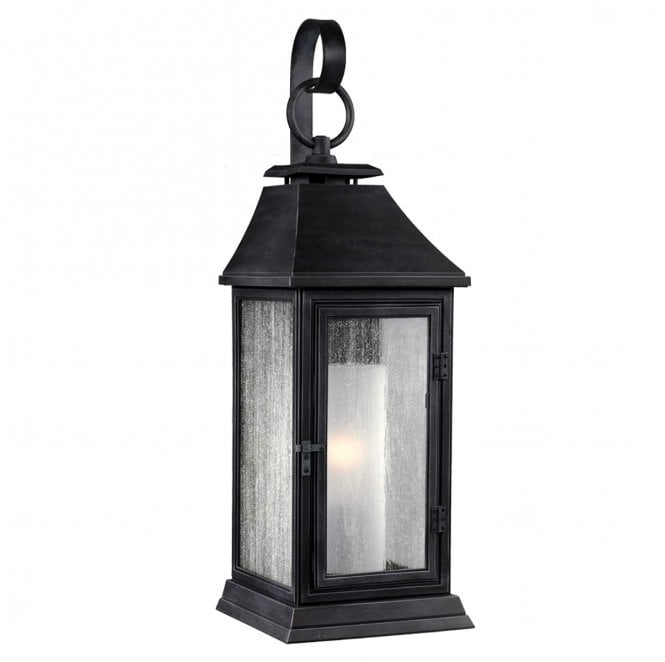 Feiss FE-SHEPHERD-2S Shepherd Outdoor IP44 1 Light Small Wall Lantern in a Dark Weathered Zinc Finish