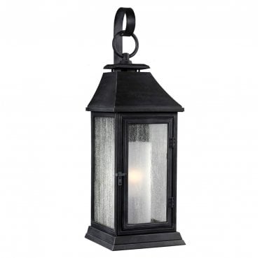 FE-SHEPHERD-2S Shepherd Outdoor IP44 1 Light Small Wall Lantern in a Dark Weathered Zinc Finish