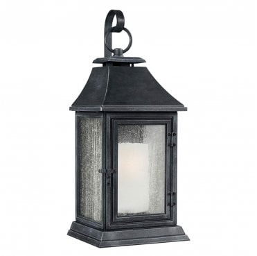 FE-SHEPHERD-2XL Shepherd Outdoor IP44 1 Light Extra Large Wall Lantern in a Dark Weathered Zinc Finish