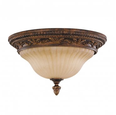 FE-SONOMAVALLEY-F Sonoma Valley 2 Light Flush Light in an Aged Tortoise Shell Finish