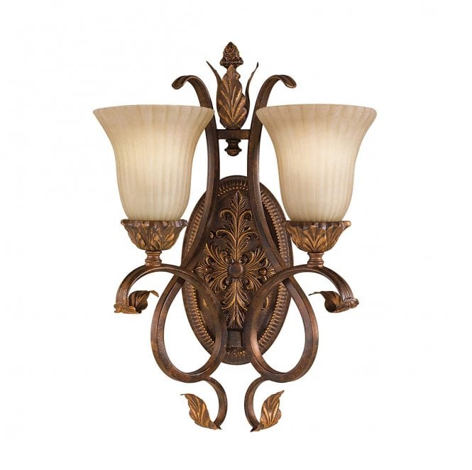 Feiss FE-SONOMAVALLEY2 Sonoma Valley 2 Light Wall Light in an Aged Tortoise Shell Finish