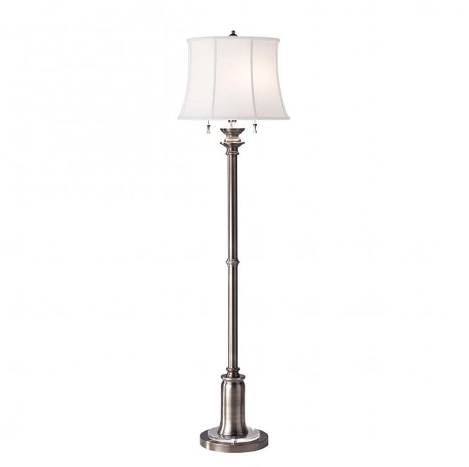 Feiss FE-STATEROOM-FL-AN Stateroom 2 Light Floor Lamp in an Antique Nickel Finish