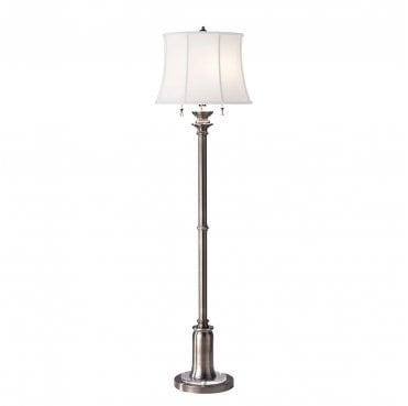 FE-STATEROOM-FL-AN Stateroom 2 Light Floor Lamp in an Antique Nickel Finish