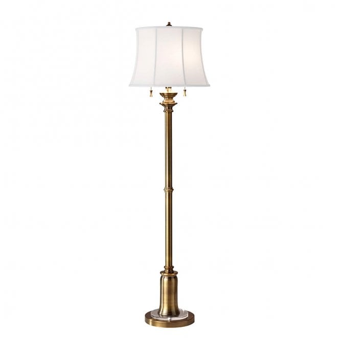 Feiss FE-STATEROOM-FL-BB Stateroom 2 Light Floor Lamp in a Bali Brass Finish