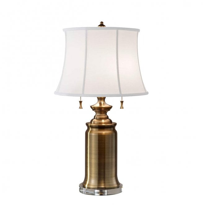 Feiss FE-STATEROOM-TL-BB Stateroom 2 Light Table Lamp in a Bali Brass Finish