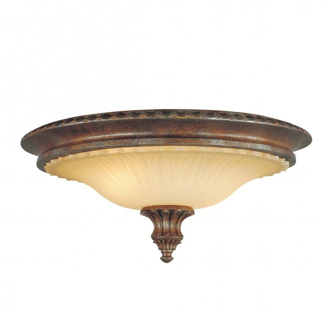 Feiss FE-STIRLING-CASTLE-F Stirling Castle 2 Light Flush Mount in a British Bronze Finish