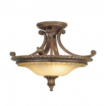 FE-STIRLING-CASTLESF Stirling Castle 2 Light Semi-Flush in a British Bronze Finish