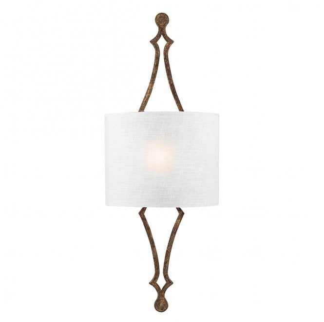 Feiss FE-TILLING1-DSGL Tilling 1 Light Wall Light in a Distressed Gold Leaf Finish