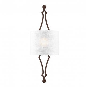 FE-TILLING1-WI Tilling 1 Light Wall Light in a Weathered Iron Finish