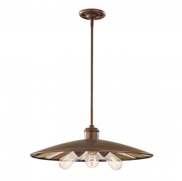 FE-URBANRWL-3P-E Urban Renewal 3 Light Large Pendant in an Astral Bronze Finish
