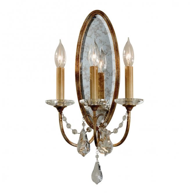 Feiss FE-VALENTINA-W3 Valentina 3 Light Wall Light in an Oxidized Bronze Finish
