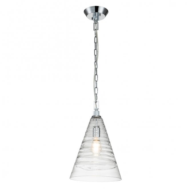 Feiss QN-ELMORE-P-PC Elmore 1 Light Pendant in a Polished Chrome Finish