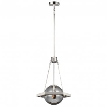 QN-HARPER-1P Harper 1 Light Pendant in a Polished Nickel Finish