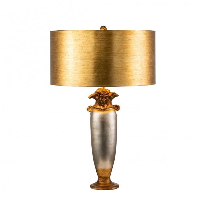 Flambeau FB-BIENVILLE-TL Bienville 1 Light Table Lamp in a Silver, Gold and Brown Finish