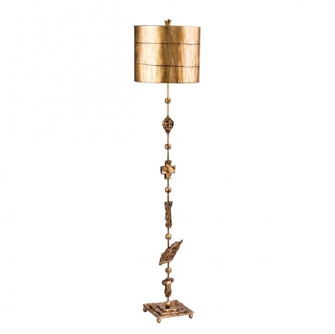 Flambeau FB-FRAGMENT-FL-G Fragment 1 Light Floor Lamp in an Aged Gold Finish