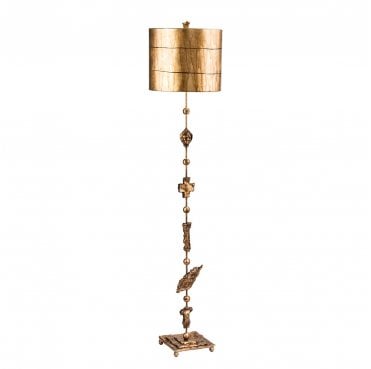 FB-FRAGMENT-FL-G Fragment 1 Light Floor Lamp in an Aged Gold Finish