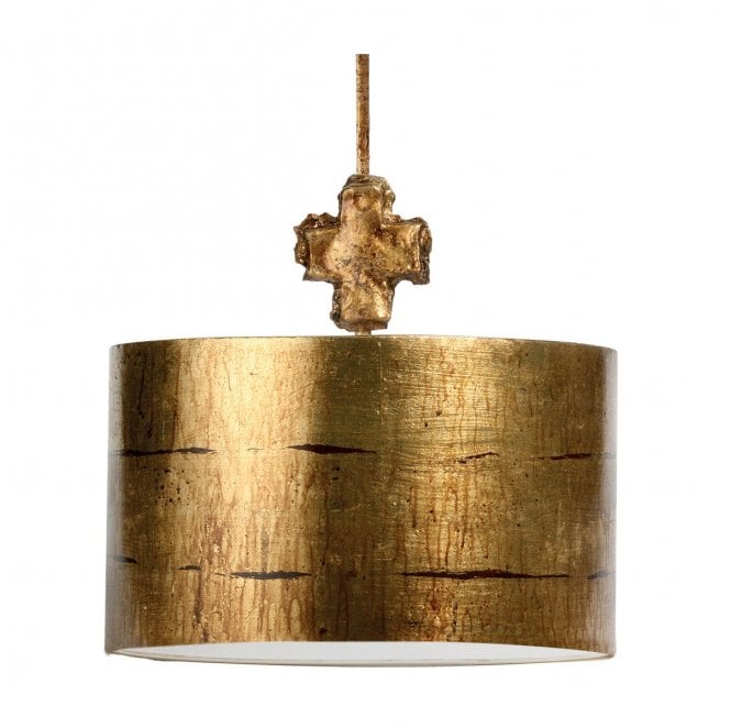 Flambeau FB-FRAGMENT-G-PL Fragment 1 Light Large Pendant in an Aged Gold Finish