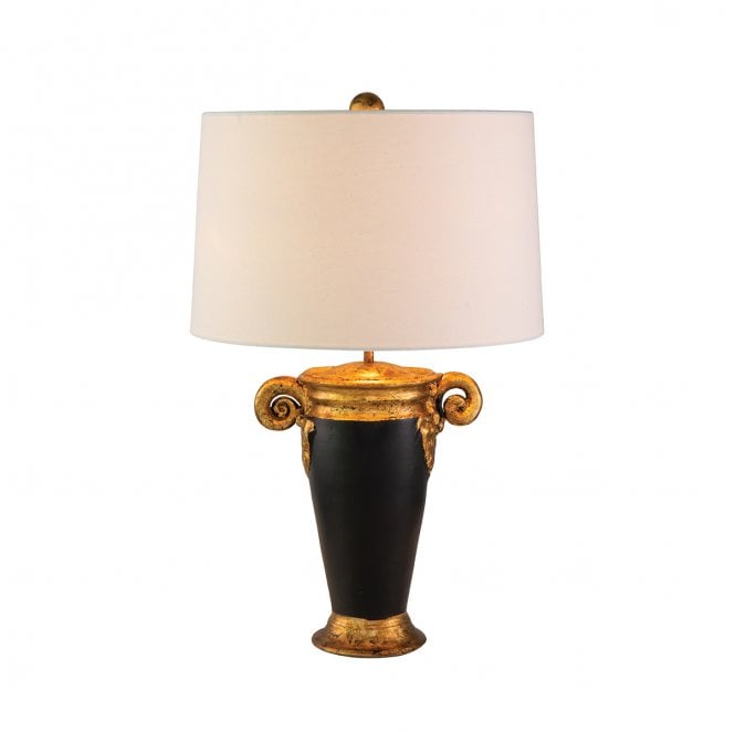 Flambeau FB-GALLIER-TL Gallier 1 Light Table Lamp in a Black and Gold Finish