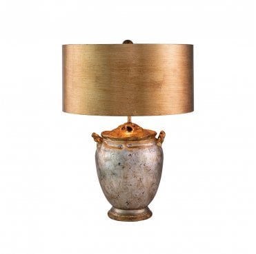 FB-JACKSON-TL Jackson 1 Light Table Lamp in an Antiqued Silver with Gold Leaf Accents Finish