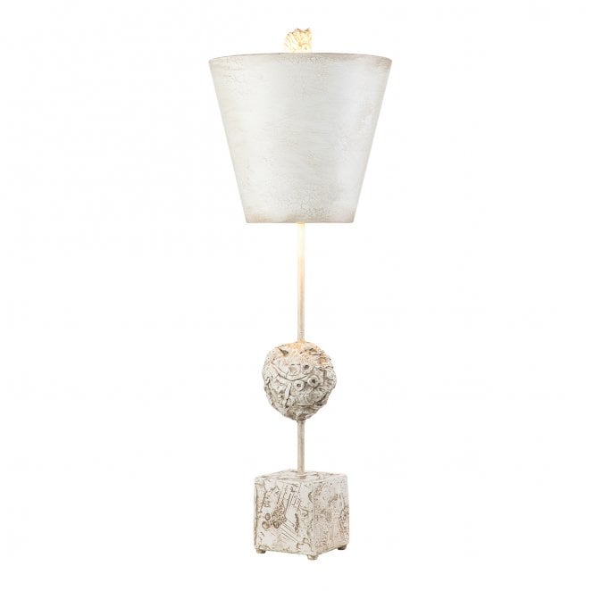 Flambeau FB-PETRA-TL Petra 1 Light Table Lamp in a Bone White Finish