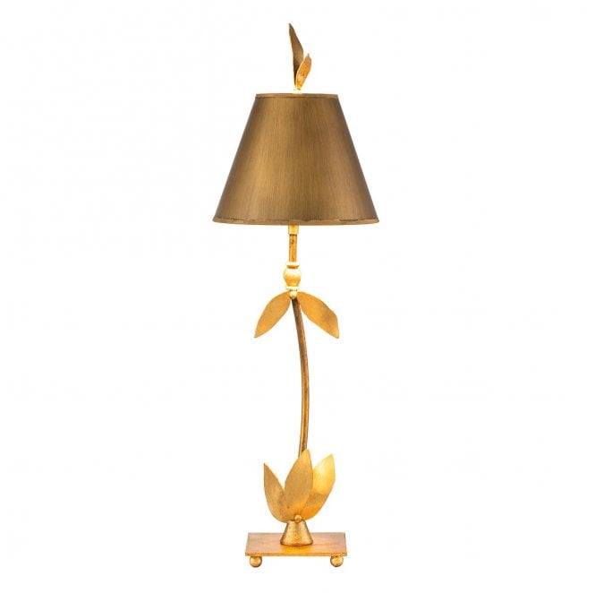 Flambeau FB-REDBELL-TL-GD Red Bell 1 Light Table Lamp in a Gold Leaf Finish