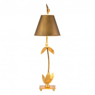 FB-REDBELL-TL-GD Red Bell 1 Light Table Lamp in a Gold Leaf Finish