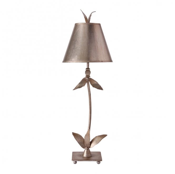Flambeau FB-REDBELL-TL-SV Red Bell 1 Light Table Lamp in a Silver Leaf Finish