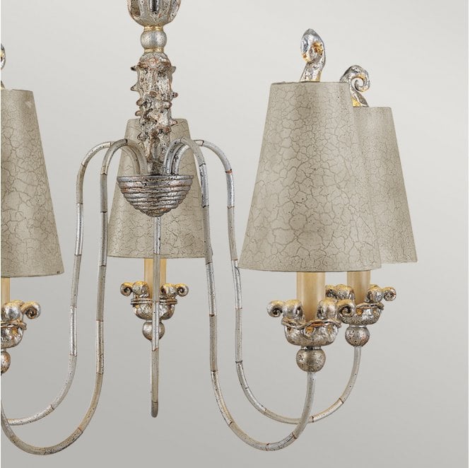 Flambeau FB-REMI5 Remi 5 Light Chandelier in a Silver and Gold Finish