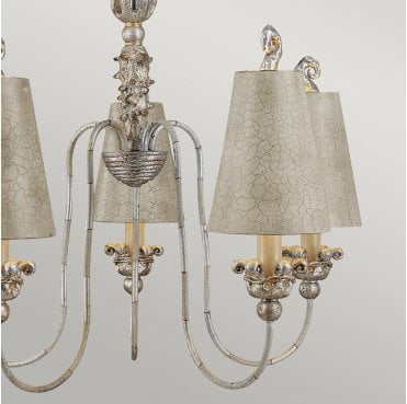 FB-REMI5 Remi 5 Light Chandelier in a Silver and Gold Finish