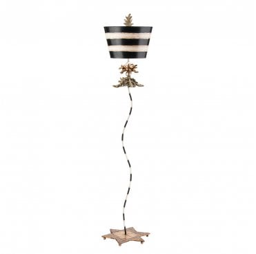 FB-SOUTHBEACH-FL South Beach 1 Light Floor Lamp in a Black, Putty and Gold Leaf Finish